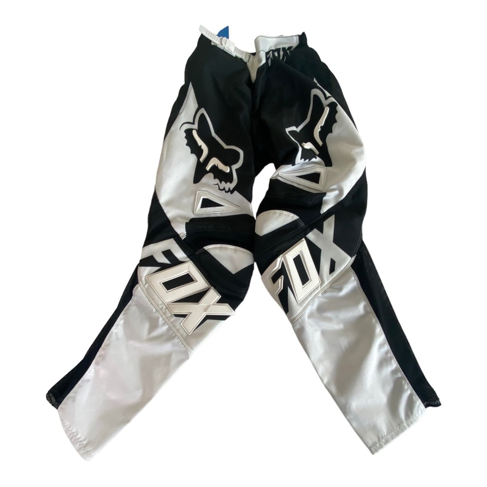Fox Racing Youth Boys 180 Nuklr Motocross Pants Black White Padded Dirt Bike 26